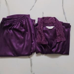 Solid Purple Nighsuit (Women)