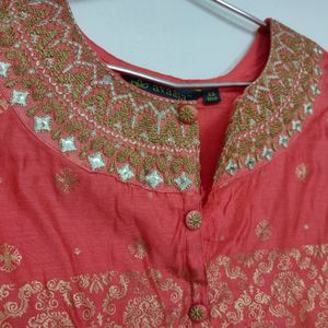 Peach Colour Kurta For Women