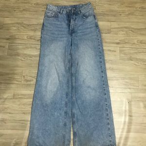 H&M High Waisted Wide Leg Jeans