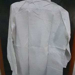 White Cotton Stitched Shirt