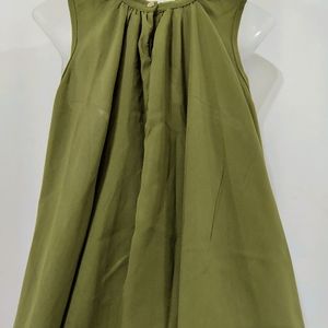 Olive Green Loose Fit Top ( Women)