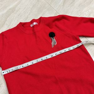 Red Woollen Sweater For Women