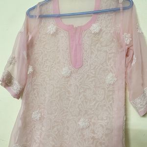 Chikankari Short Kurti