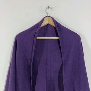 Purple Plain With Tassels Stole (Women)