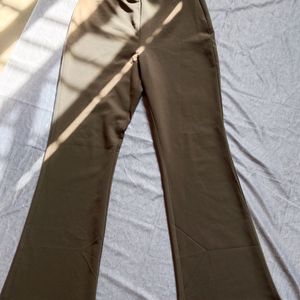 H&M Beige Flared Trouser