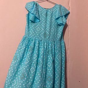 Sky Blue - Ankle Length Gown For Summers