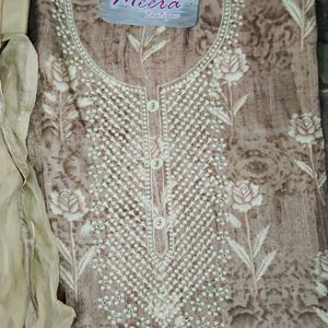 Floral Embroidery Dress Material