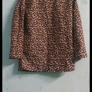 Tiger Print Crepe Top