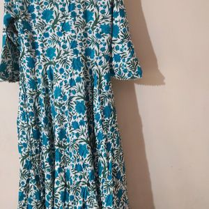 Anarkali Printed Flared Kurtha