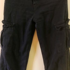 Black Cargo Jeans