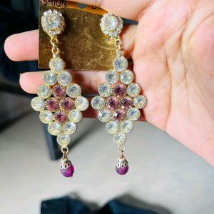 Purple Stone Earrings