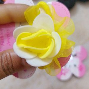 Stylish Women Rose Flower Hair Colourful Bands.