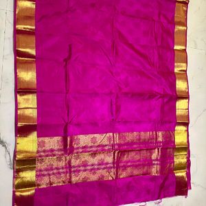 Sale!!! Pink Tussar Silk Saree. Offer!!