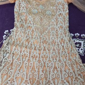 Golden Anarkali Now Available In Offer