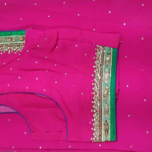 Megenta Colour Partywear Saree