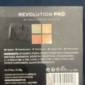 Revolution Pro 4K Highlighter Palette Rose Gold