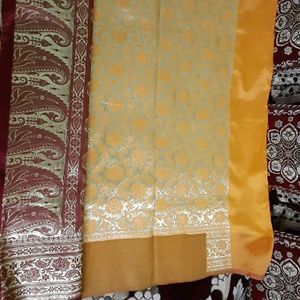 Yellow Banarasi Saree