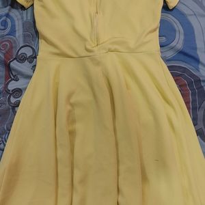 Yellow midi dress