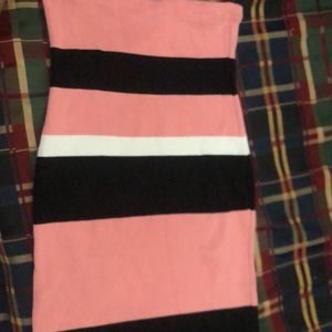 Pink, White , Black Tube one piece