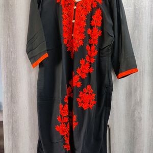 Orange Black🧡🖤 Combination Kurta Dupatta Set