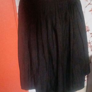 A Line Black Skirt