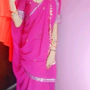 Saree With Blouse Piece