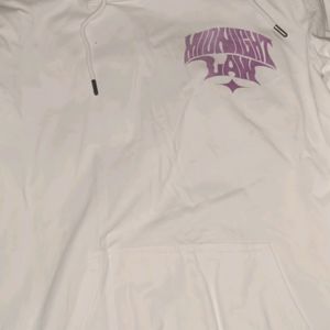 Midnight Law WHITE HOODIE ( Summer Offer)