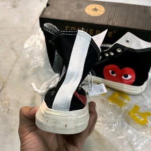 CONVERSE CDG PLAY BLACK HIGH TOPS SNEAKERS