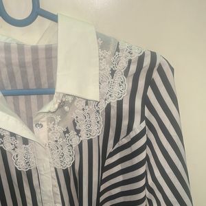 Black and white stripe shirt