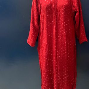 Shimmery Red Kurta💫#dress #kurta #ethnic #kurtas