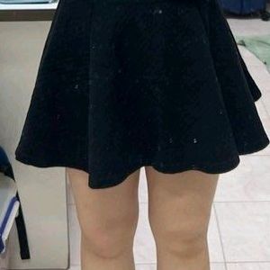 Black Flared Skirt