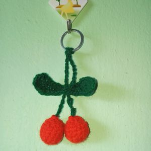 Crochet 🧶 Cherry 🍒 Keychain Fixed Price