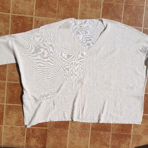 MANGO Pure Cotton White Pullover