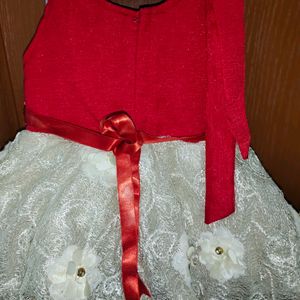 Red Colour Baby Frock