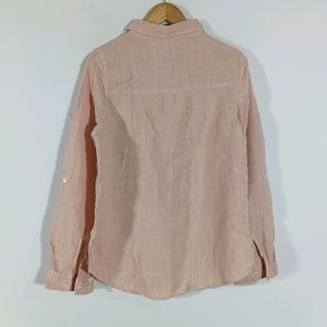 Peach Plain Casual Shirt (Women)