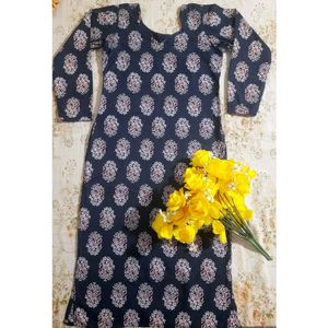 Women's Stylish Navy Blue Kurti