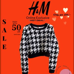 H&M Black And White Casual sweatshirt 🎀