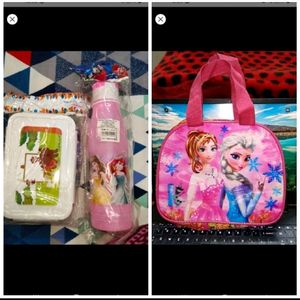 🔴combo OfLunch Box Bottle And Bag