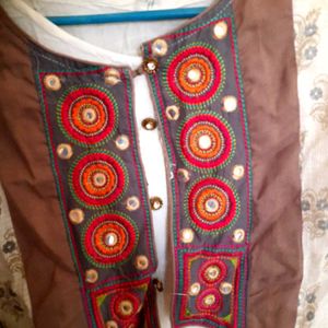 Cotton Kurta With Shrug