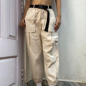 Beige Cargo Pants