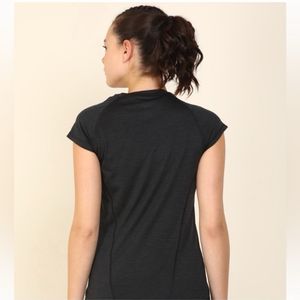 PUMAWomen Self Design Round Neck Black, Grey T-Shi