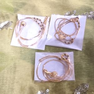 Golden Mangalsutra Pack Of 3 Combo