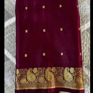 Fancy Silk Cotton Saree Without Blouse 02