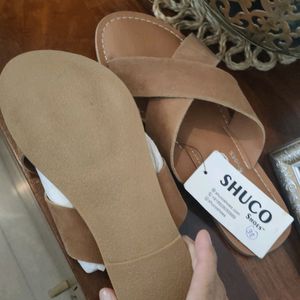 Beautiful Suede Flip Flop (Real Leather)