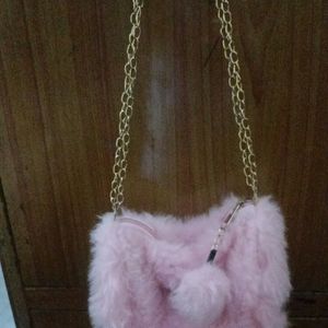 Cute Furry Pink Slingbag..