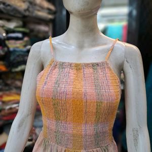 Waist Less Orange Dress