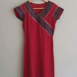 Red Kurti | Bust 32 | Length 39