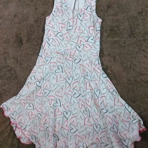 Soft White Dress For 8-10 Year Baby