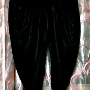 Black Velvet Dhoti Pant For Boys