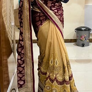 Designer Embroidery Work Saree